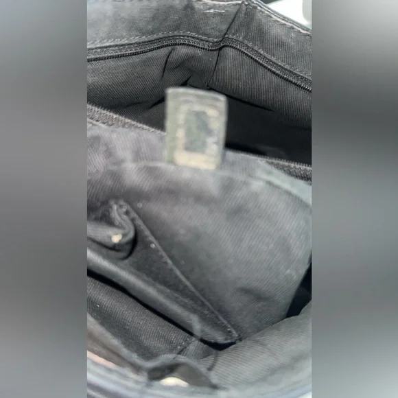 Preowned Authentic Chanel Black Caviar Leather, Pleated Half Moon Flap Bag - Picture 13 of 16